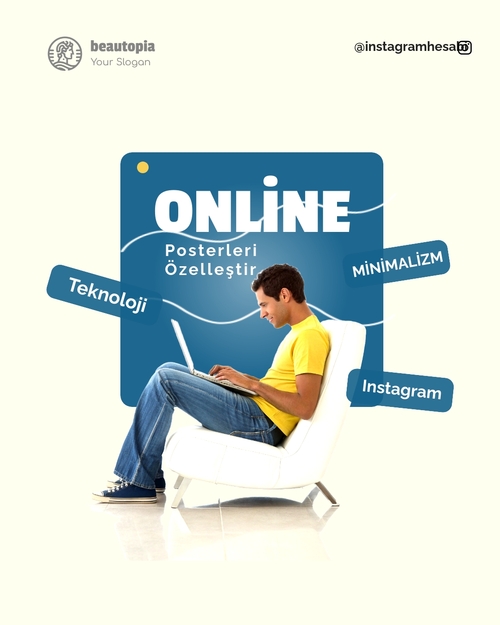Reklam Instagram gönderi şablonu