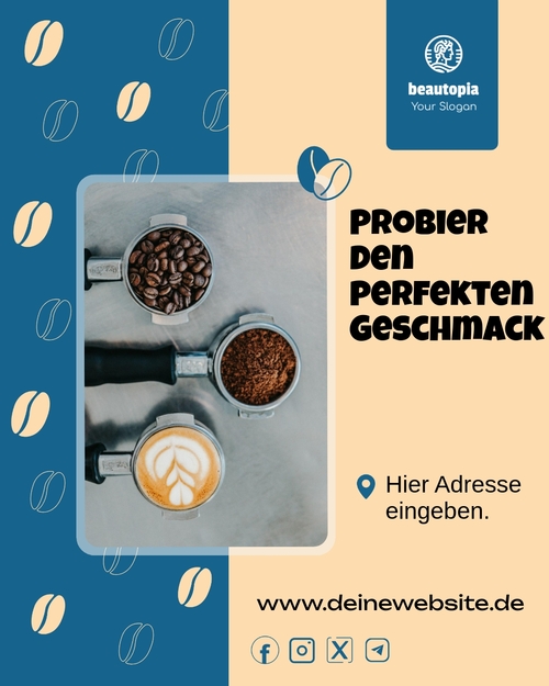 Instagram-Beitragsvorlage Café