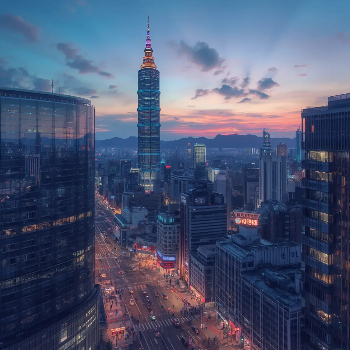 Taipei city lights