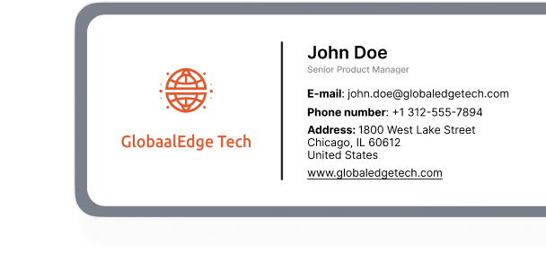 Email signatures in brand identity pack