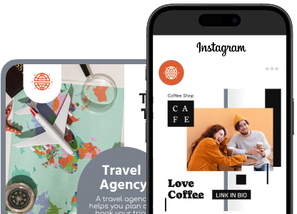 Social profile and covers in brand identity kit