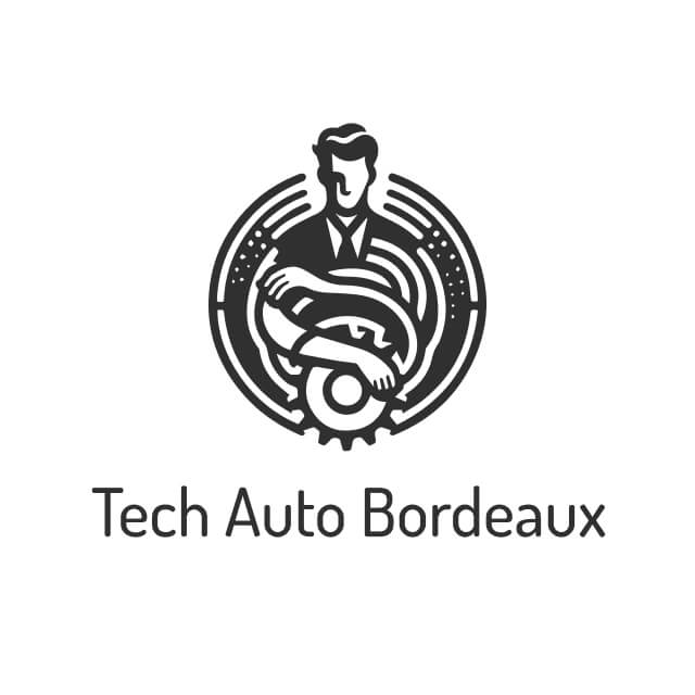 Tech vintagelogo design template