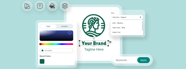 Brand assets business cards display