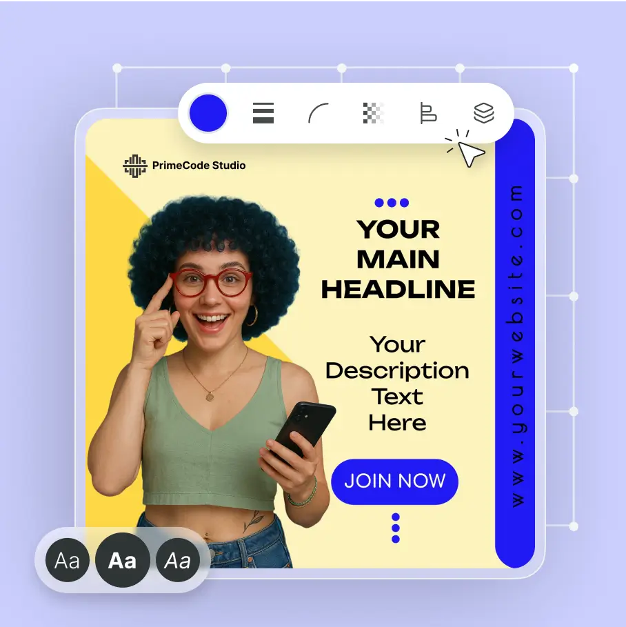 strumento di design per la creazione di progetti pubblicitari