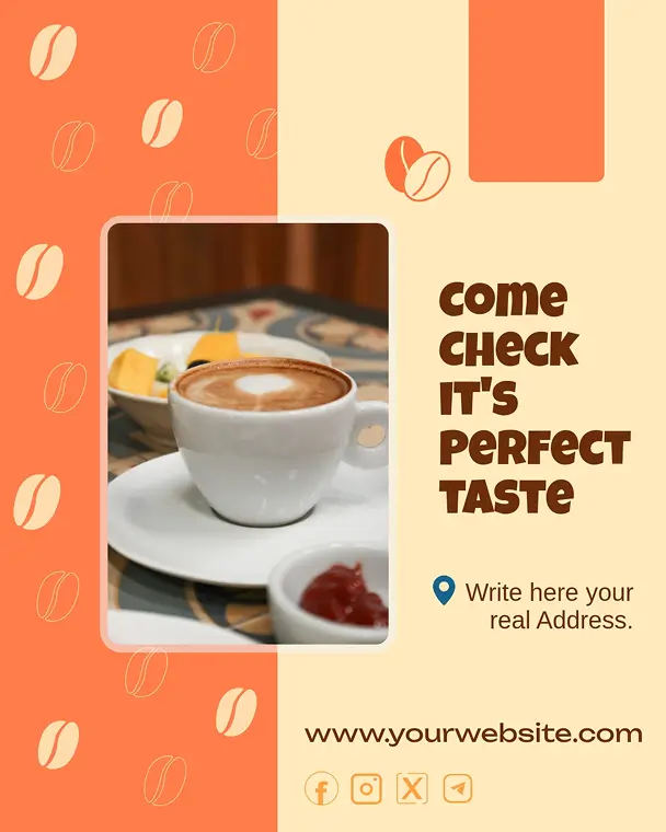 template posting gratis untuk Instagram bagi bisnis kafe