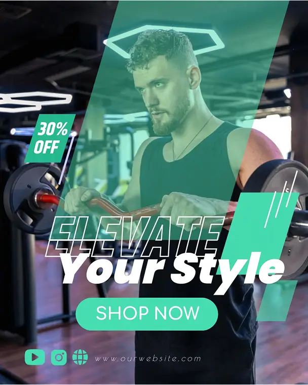 Generator desain postingan Instagram untuk bisnis gym