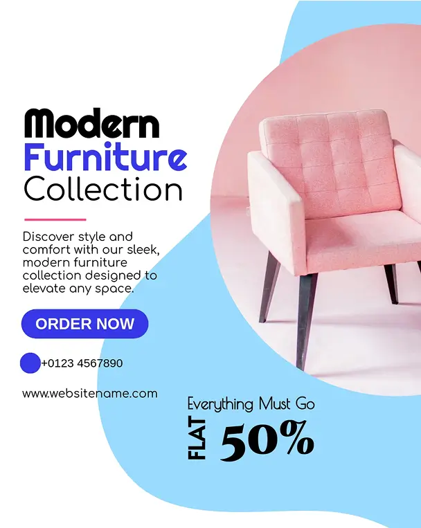 template postingan Instagram online untuk toko furnitur