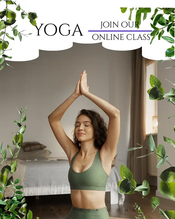 Templat postingan Instagram untuk kelas yoga online