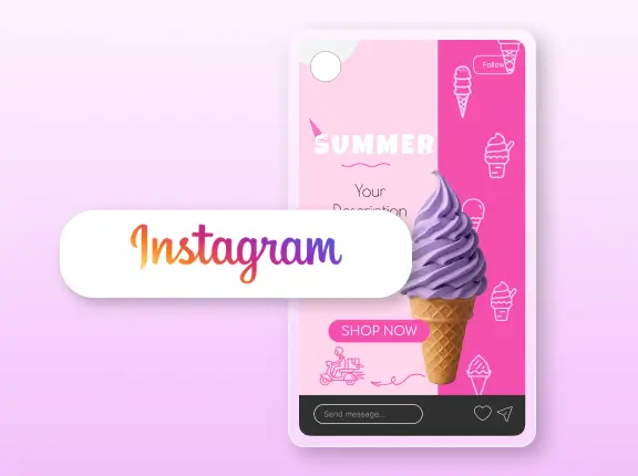 Modello di design per storie di Instagram per contenuti social media verticali