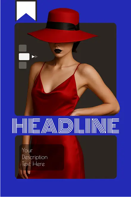 Póster de moda diseñado por el creador de pósters en línea de Zoviz