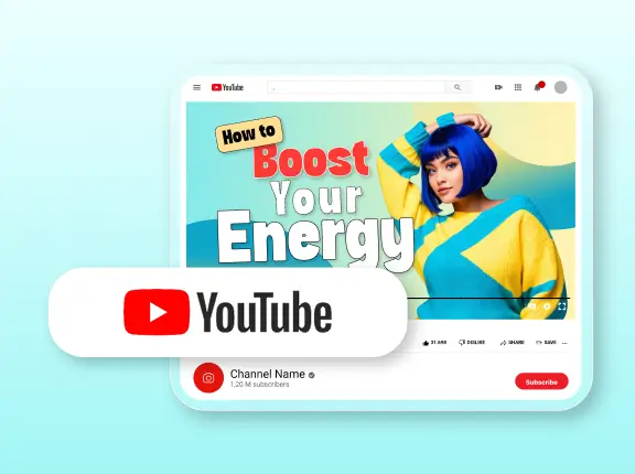 Template desain thumbnail YouTube untuk pemasaran video
