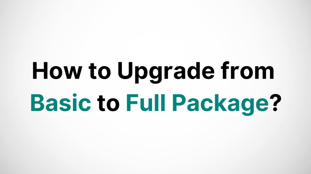 How to Upgrade from Basic to Full Package at Zoviz