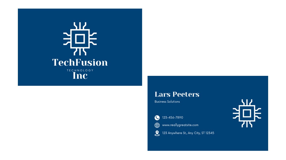 Tech Fusion business card