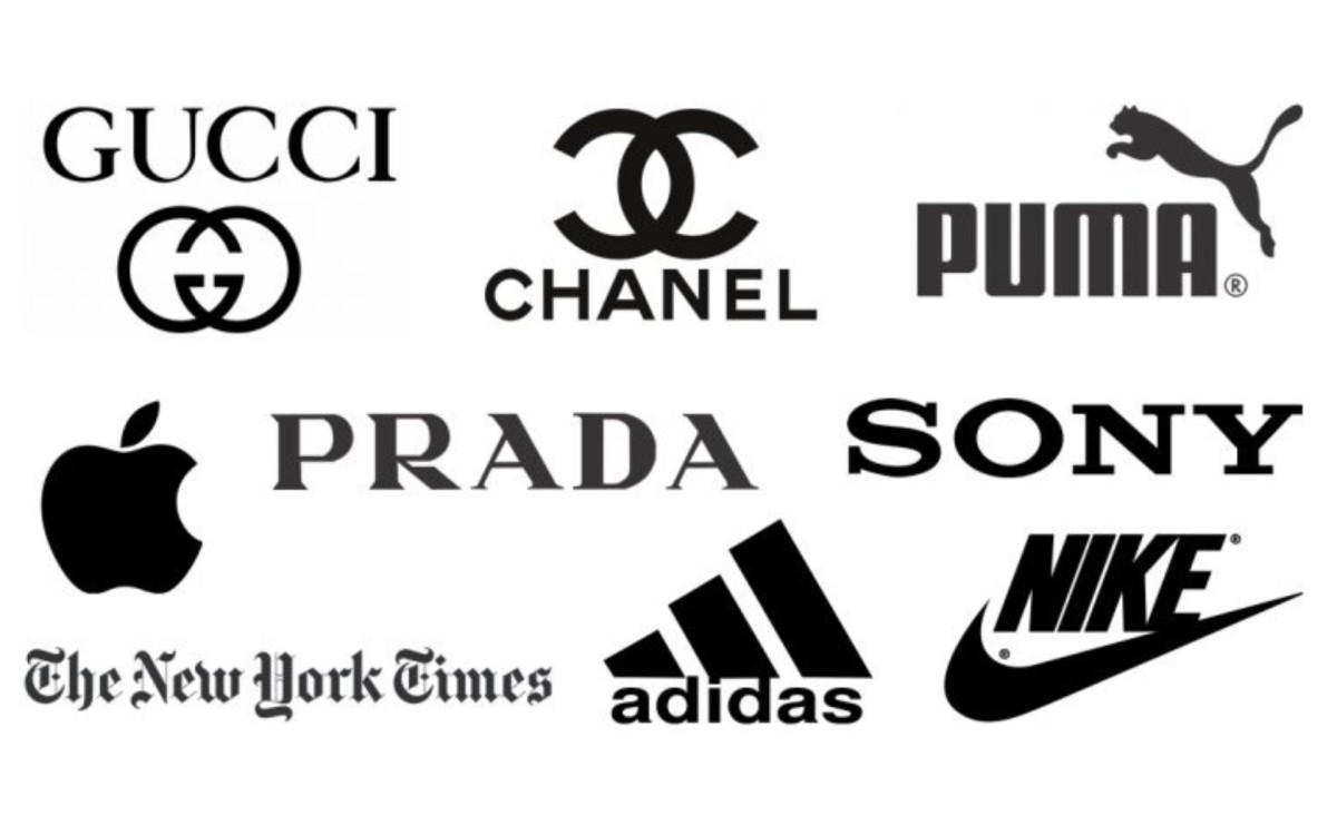 white and black logos