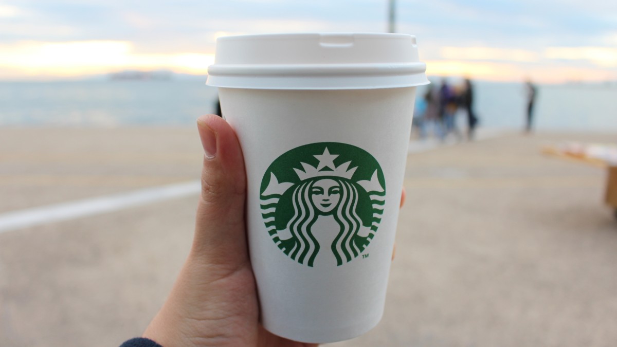 Starbucks Can with logo over it