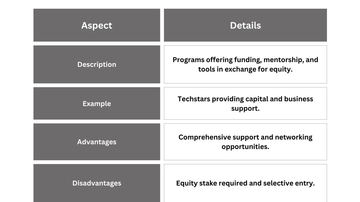 Incubators and Accelerators